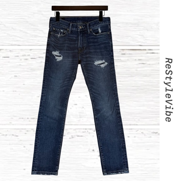 ABERCROMBIE & FITCH Men’s Size 28x28 Denim Jeans Super Skinny Fit Stretch Style - Picture 1 of 12